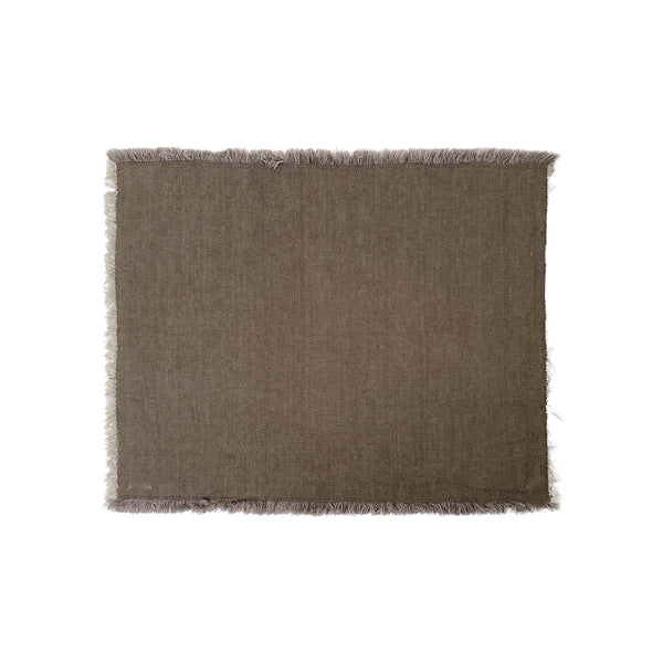 Hopsack Linen Place Mat (Set of 2) Table Linens Grey 