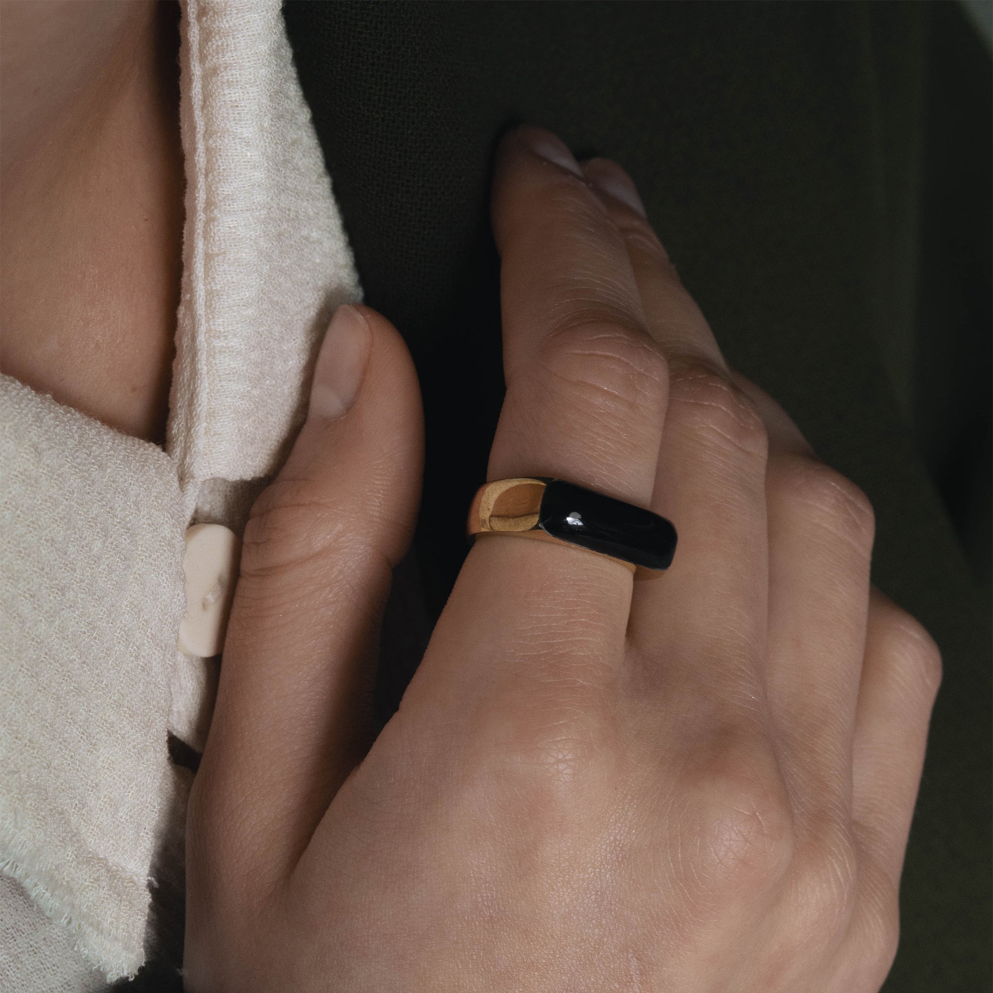 Horn Inset Ring Jewelry 