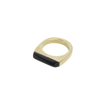Horn Inset Ring Jewelry Brass 6 