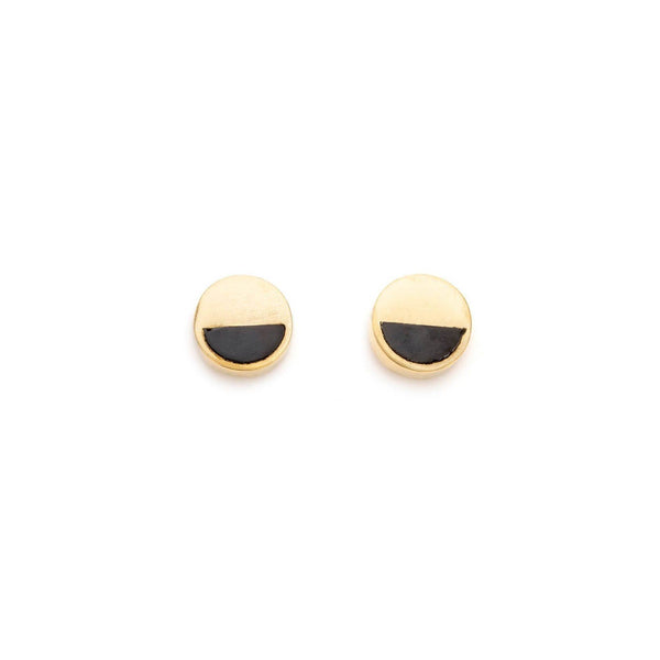 Horn Inset Studs Jewelry 