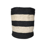 imperfect 18" Sisal Basket | Stripes Baskets Black / Natural Stripes 