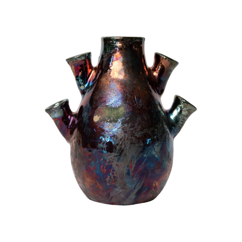 Imperfect Metalic Glaze Vase | Chimeneas – Obakki