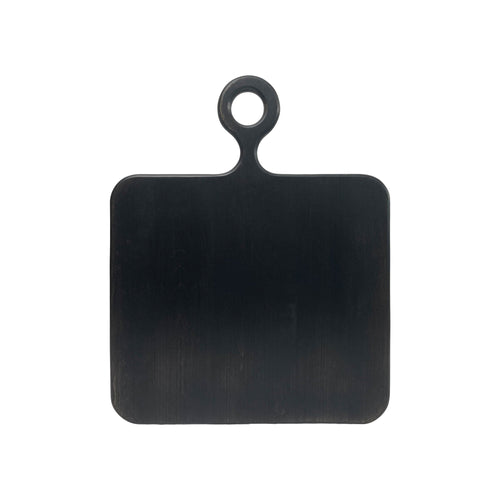 Industrial Black Charcuterie Serving Board | Square Serveware Blackened Oak OS 