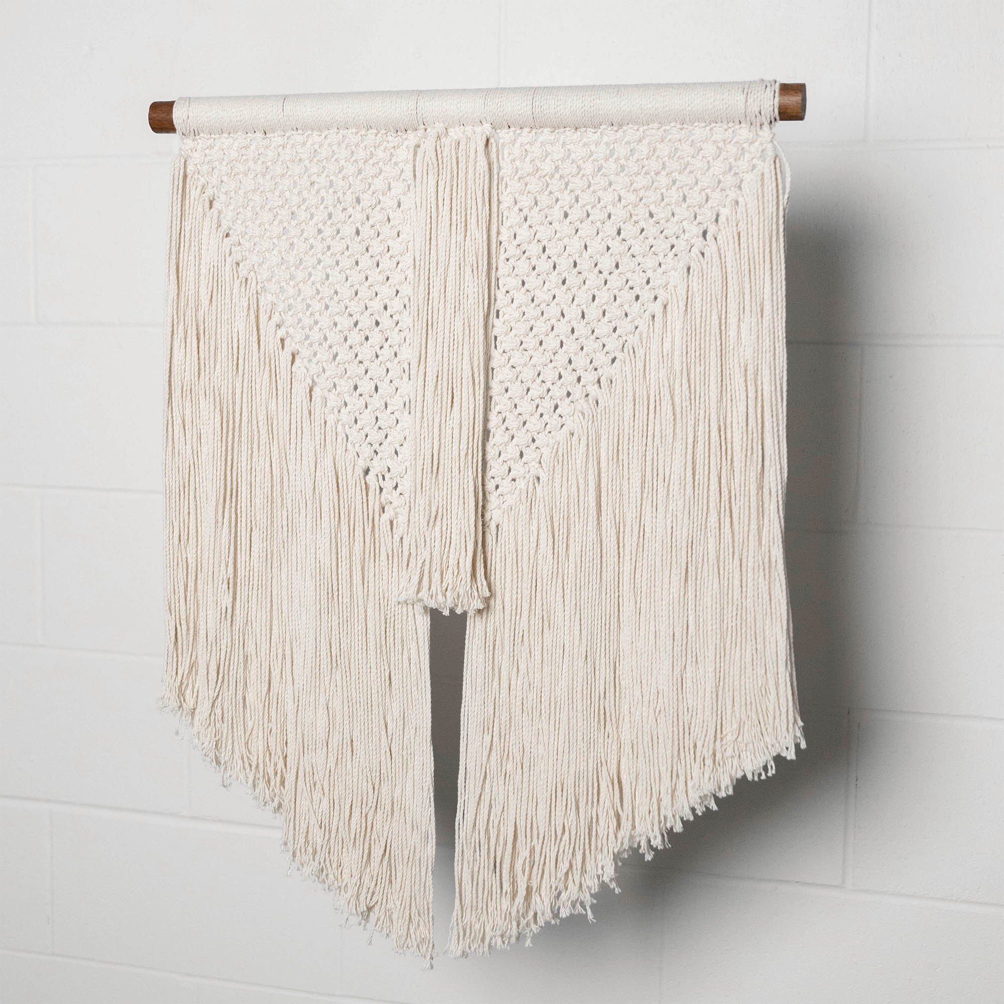 Macrame Pyramid Inverted Pyramid Wall Hanging - Macrame Wall Art | Obakki