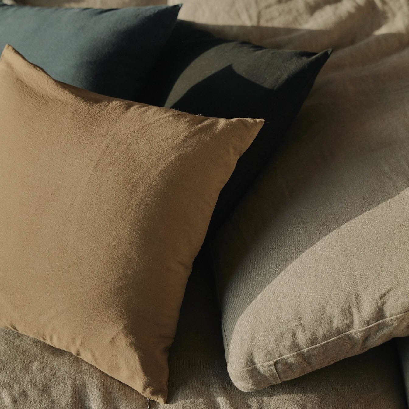 Japanese Mudcloth Pillow | Dark Green Home Textiles Dark Green 