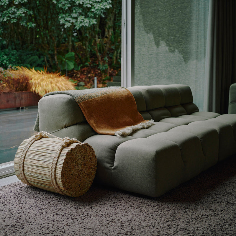 Jules Blanket | Green Herringbone Home Textiles 