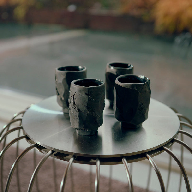 Kurinuki Yunomi Cup | Set of 4 Pottery 
