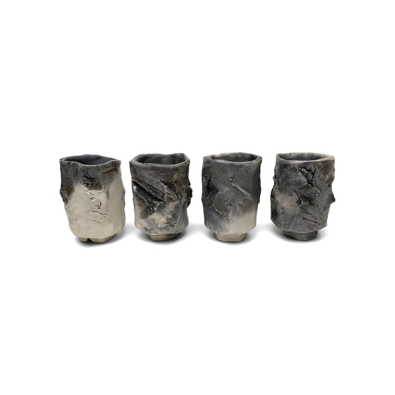 Kurinuki Yunomi Cup | Set of 4 Pottery 
