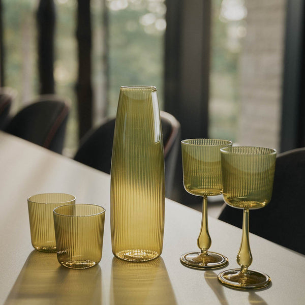 Luisa 1L Carafe | Citrine Green Glassware 