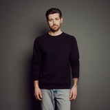 Men's Classic Crew Sweatshirt Clothing Black Small 