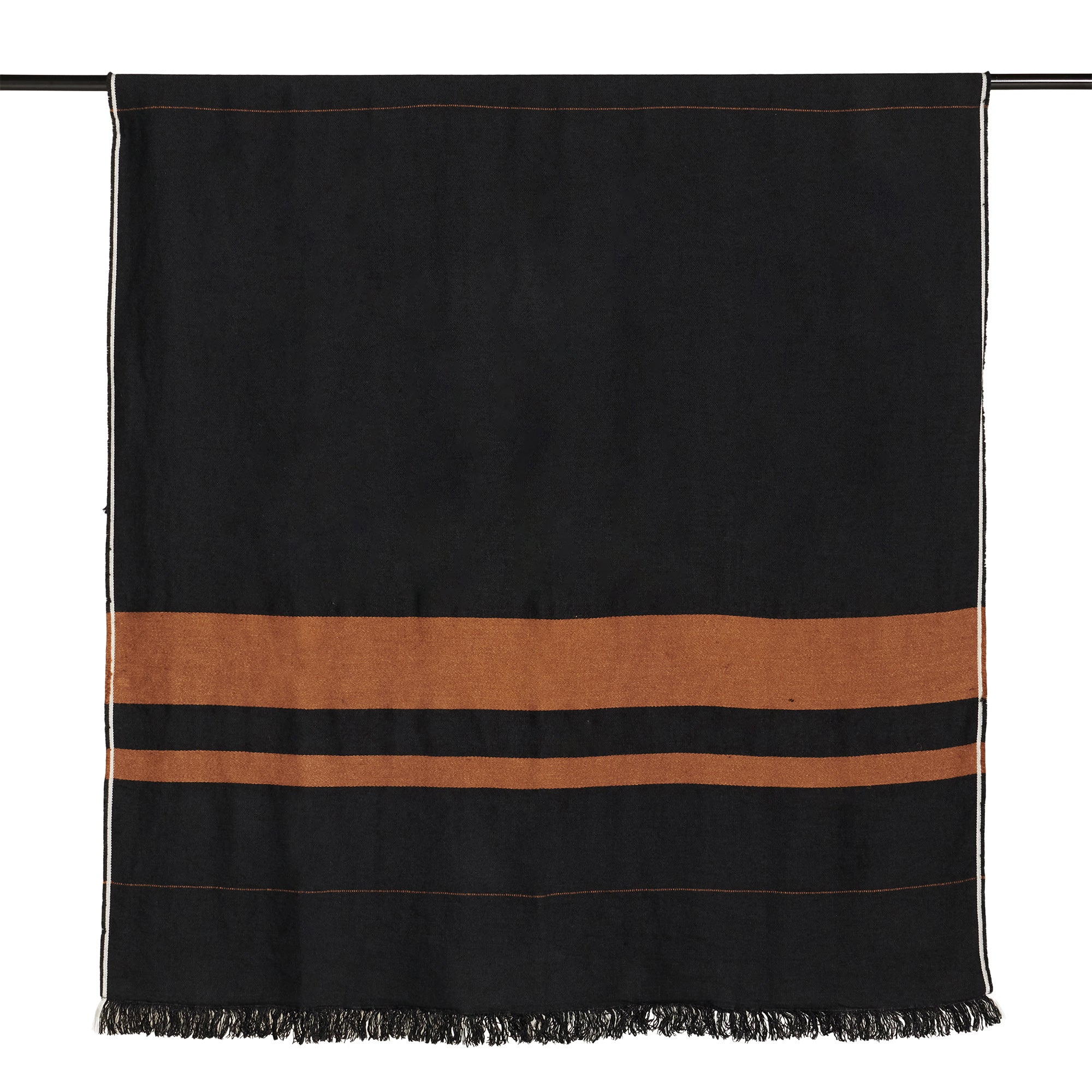 Oscar Blanket | Black Stripe Home Textiles 