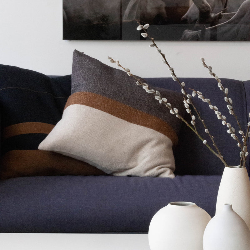 Oscar Throw Pillow | Black Stripe Home Textiles 