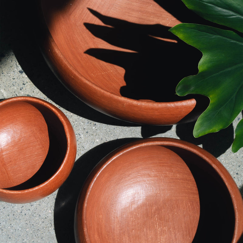 Red Clay Smooth Bowl | S Bowls Natural Clay OS 