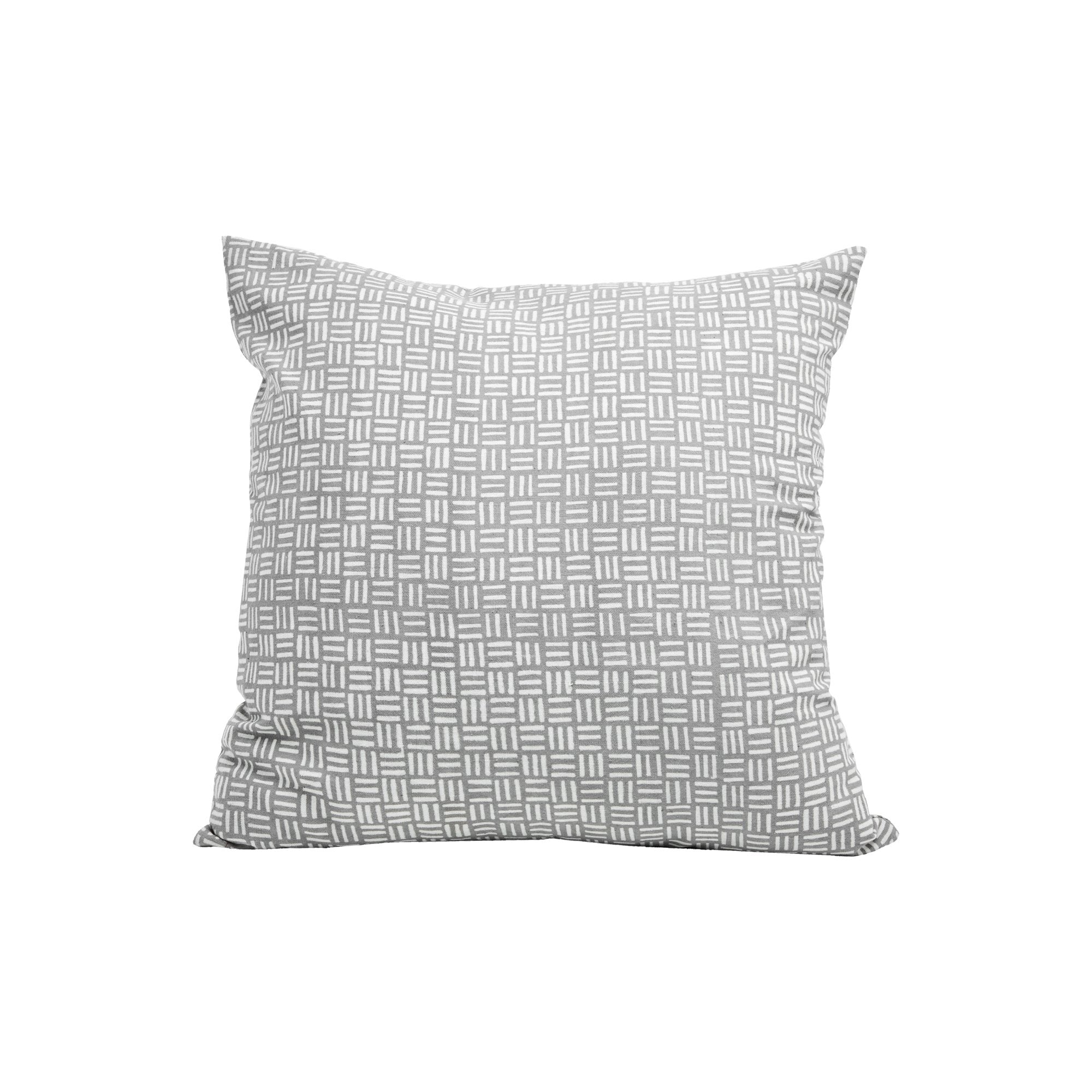 Repurposed Cotton Throw Pillow | Grey Home Textiles Grey Pattern 