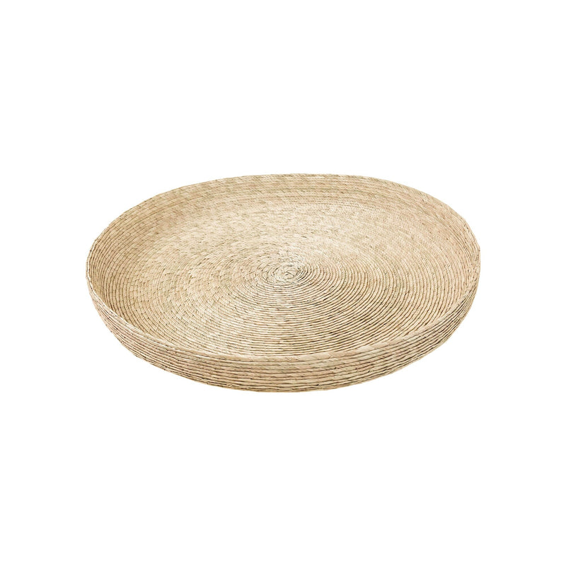 Round Handwoven Palm Tray | M Serveware 