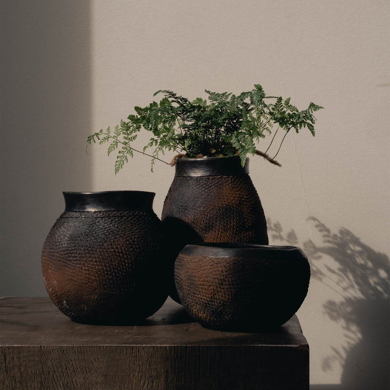 Rounded Earthenware Bowl | XL Vases + Planters 