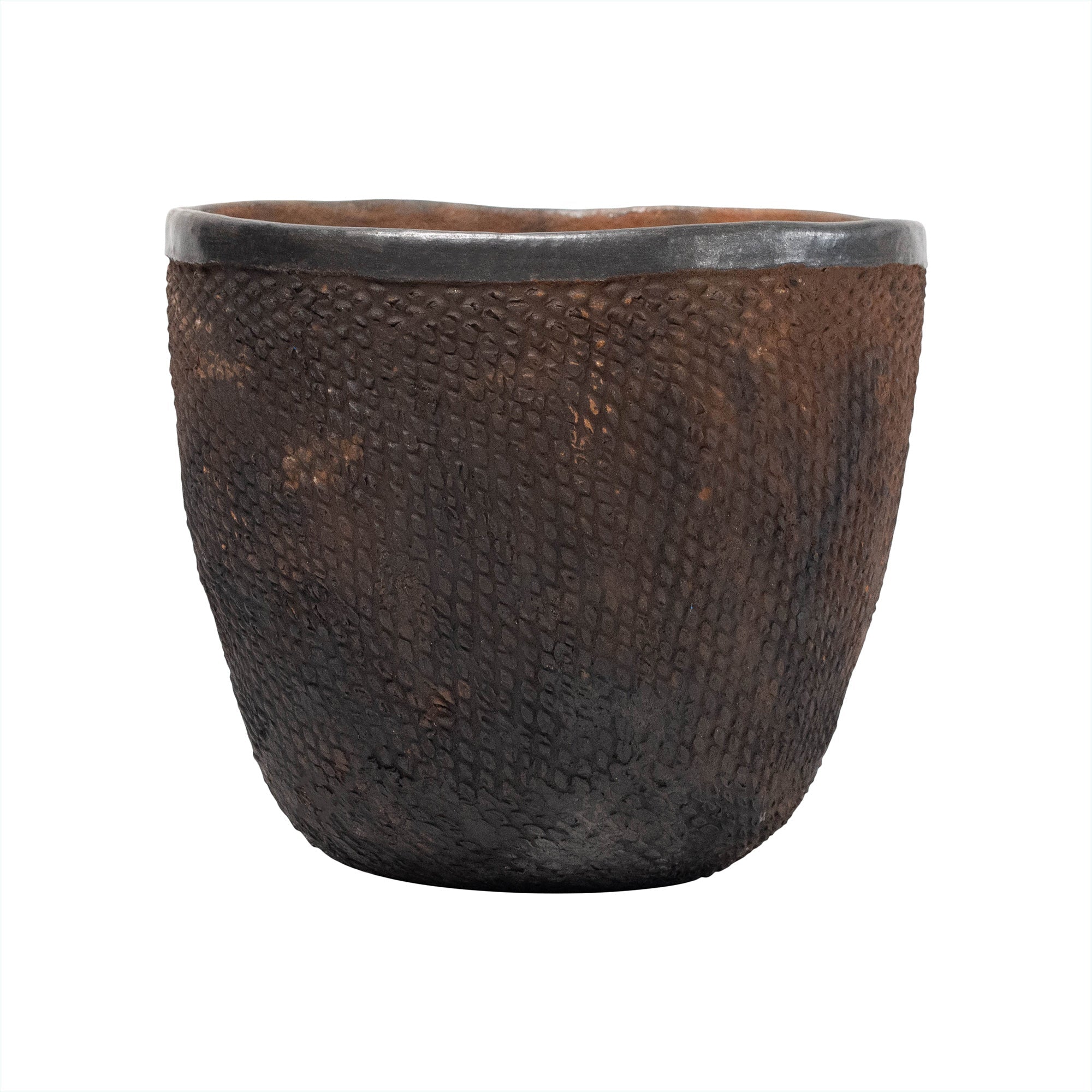 Rustic Earthenware Planter | L Bowls Burnt Earth OS 
