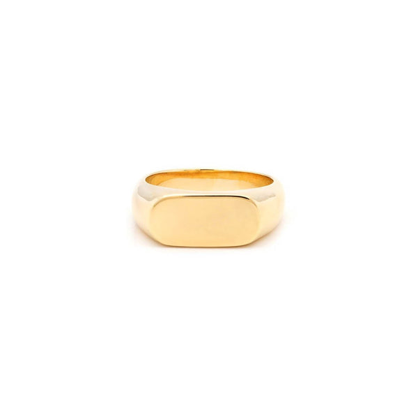 Plain gold clearance signet ring