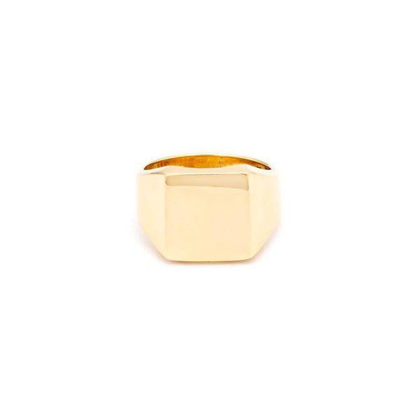 Square Signet Ring Jewelry 18K Gold Plated 5.5 