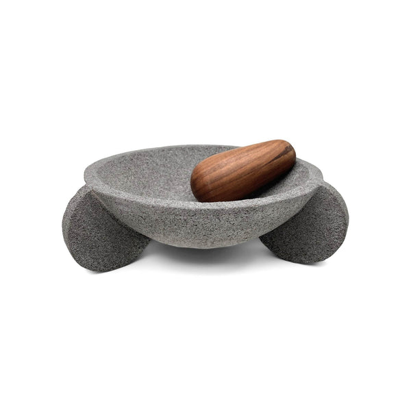 Dark Grey Lava Stone Mortar and Pestle