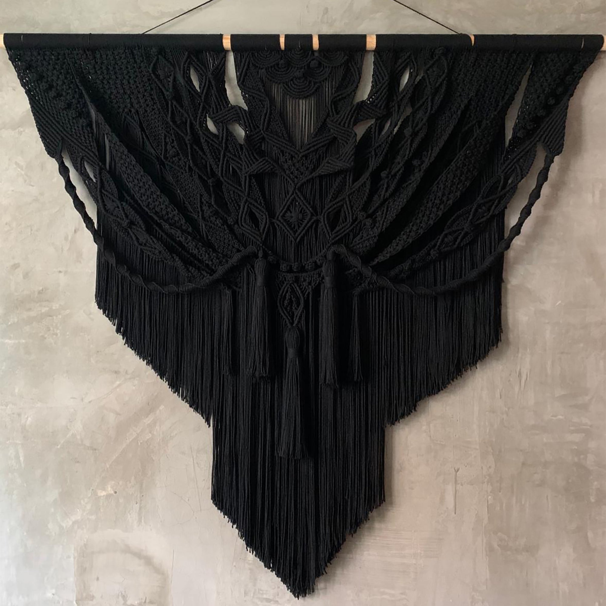 Textile Wall Hanging Wall Hangings Black 90 x 105 cm / 36