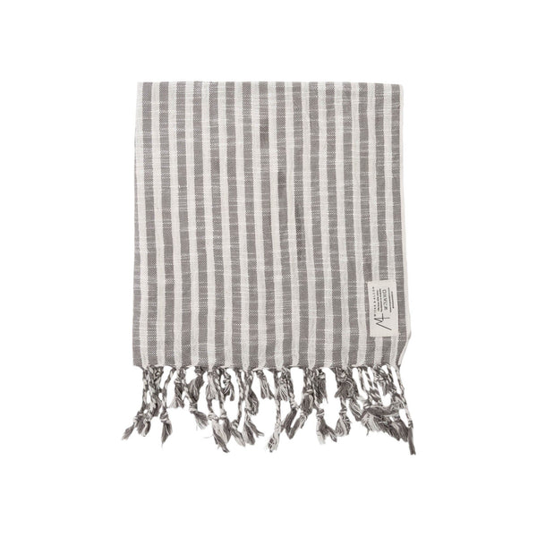Turkish Hand Towel | Grey Stripe Home Textiles 