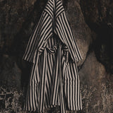 Turkish Linen Robe | Black Stripe Textiles 