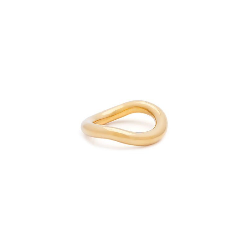 Wave Ring Jewelry 18K Gold Plated 5 