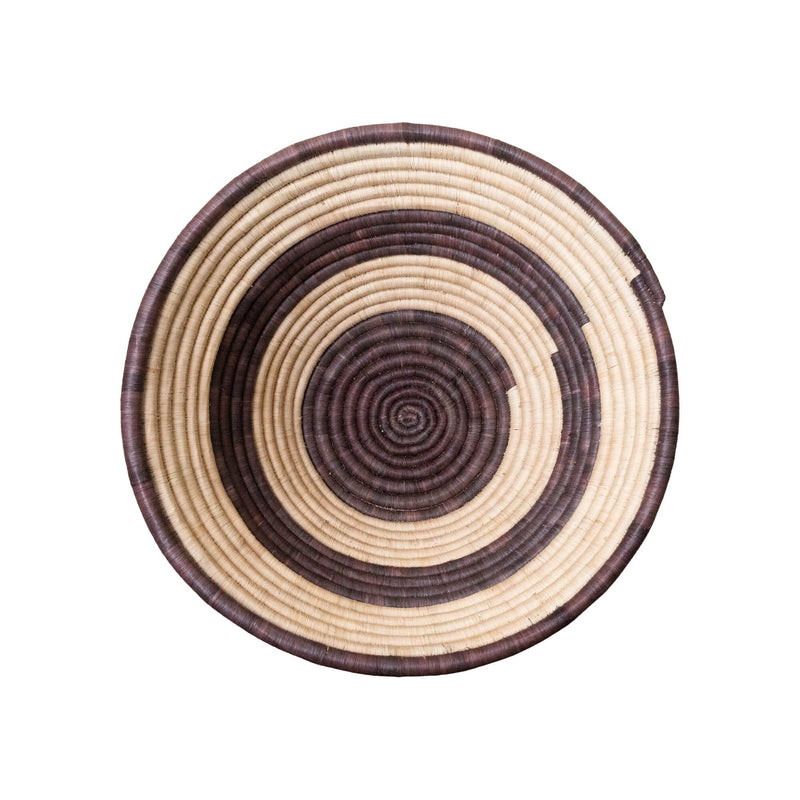 Wide Woven Basket | Stripe Home Decor 