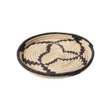 Woven Basket Tray | Pinwheel Home Decor Natural/Burnt Purple M 