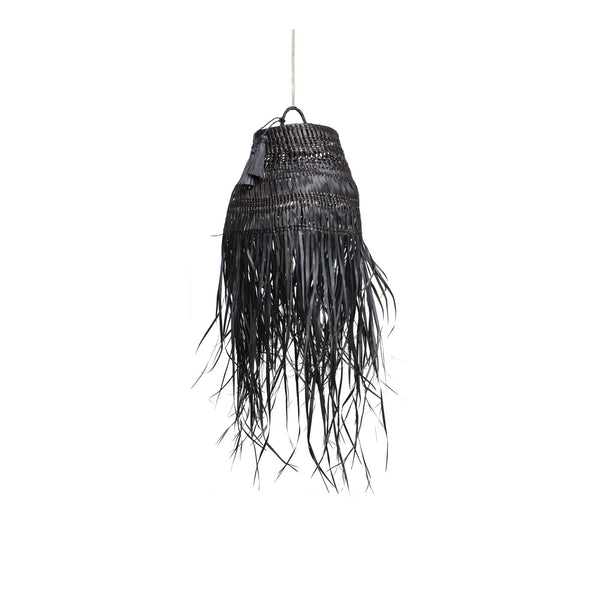 Woven Black Palm Pendant Lighting & Fixtures 