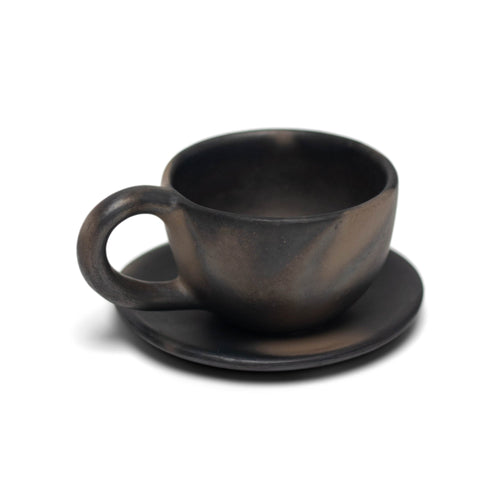 Onyx Espresso Cup + Saucer - Drinkware by Amando | Obakki