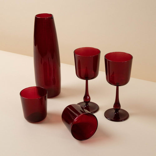 Ottoman Red Luisa Vino | Set of 2_R+D.Lab_201-52-0998-131RED | Obakki
