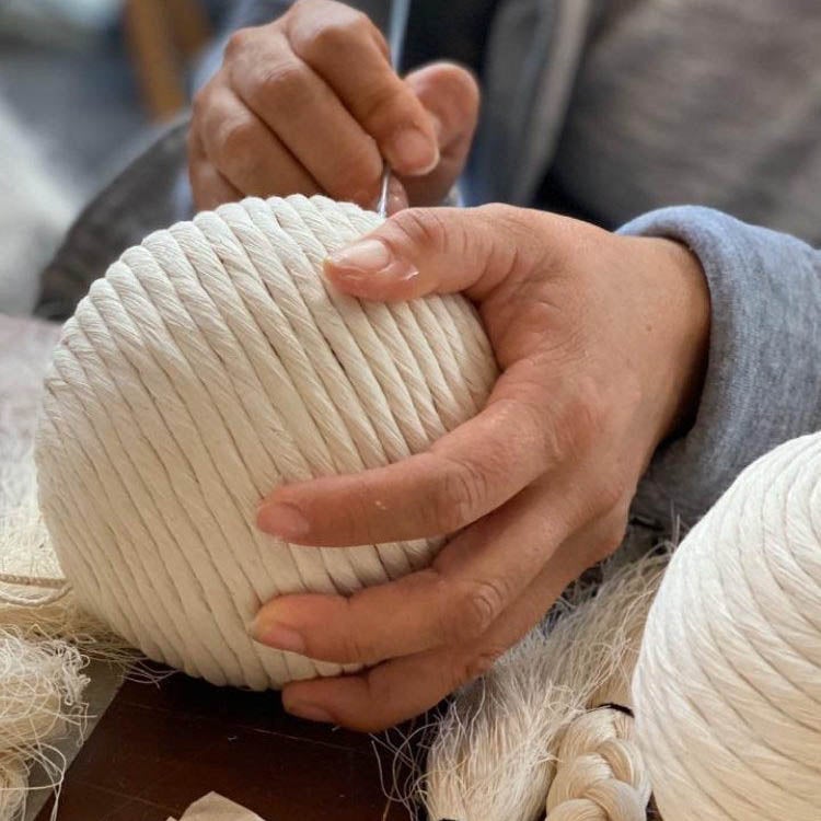 Recycled Raw Cotton Christmas Ornament - 3 Sizes - Holiday Decor by Caralarga | Obakki