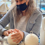 Recycled Raw Cotton Christmas Ornament - 3 Sizes - Holiday Decor by Caralarga | Obakki