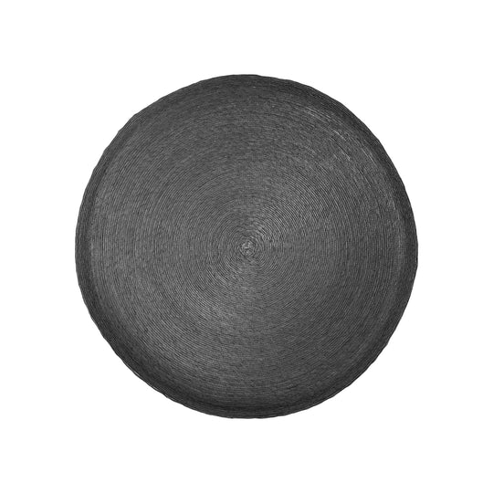 Round Handwoven Palm Tray | L_AC Palma_201-52-0931-149Black/PalmOS | Obakki