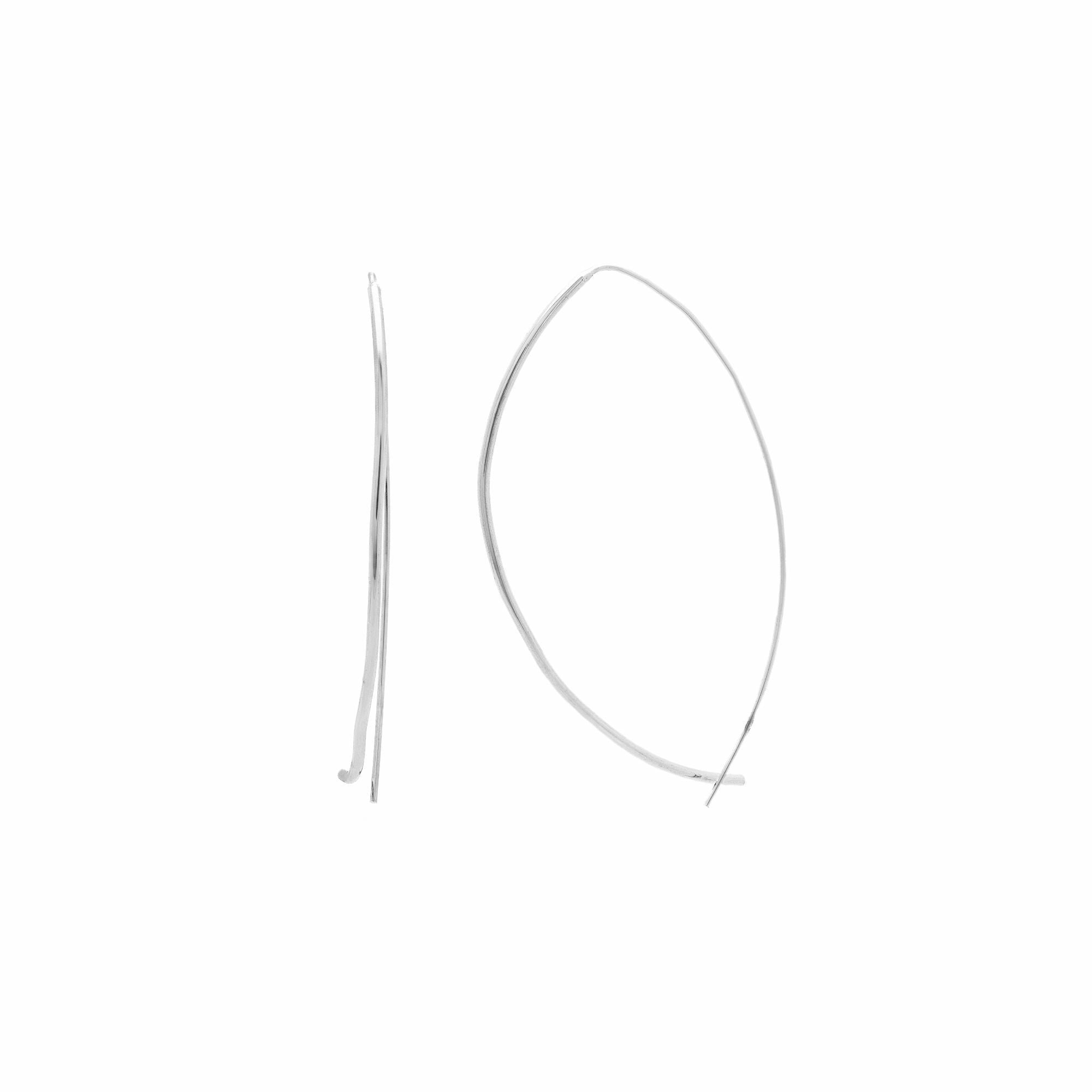 Thin Oval Hoop Earrings - Earring by Victorious Crafts | Obakki