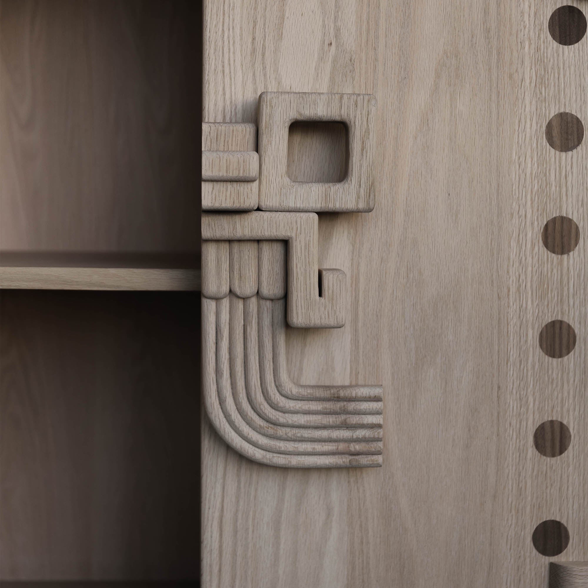 TLALOC Oak Cabinet - Furniture by Originario Andres Gutierrez | Obakki