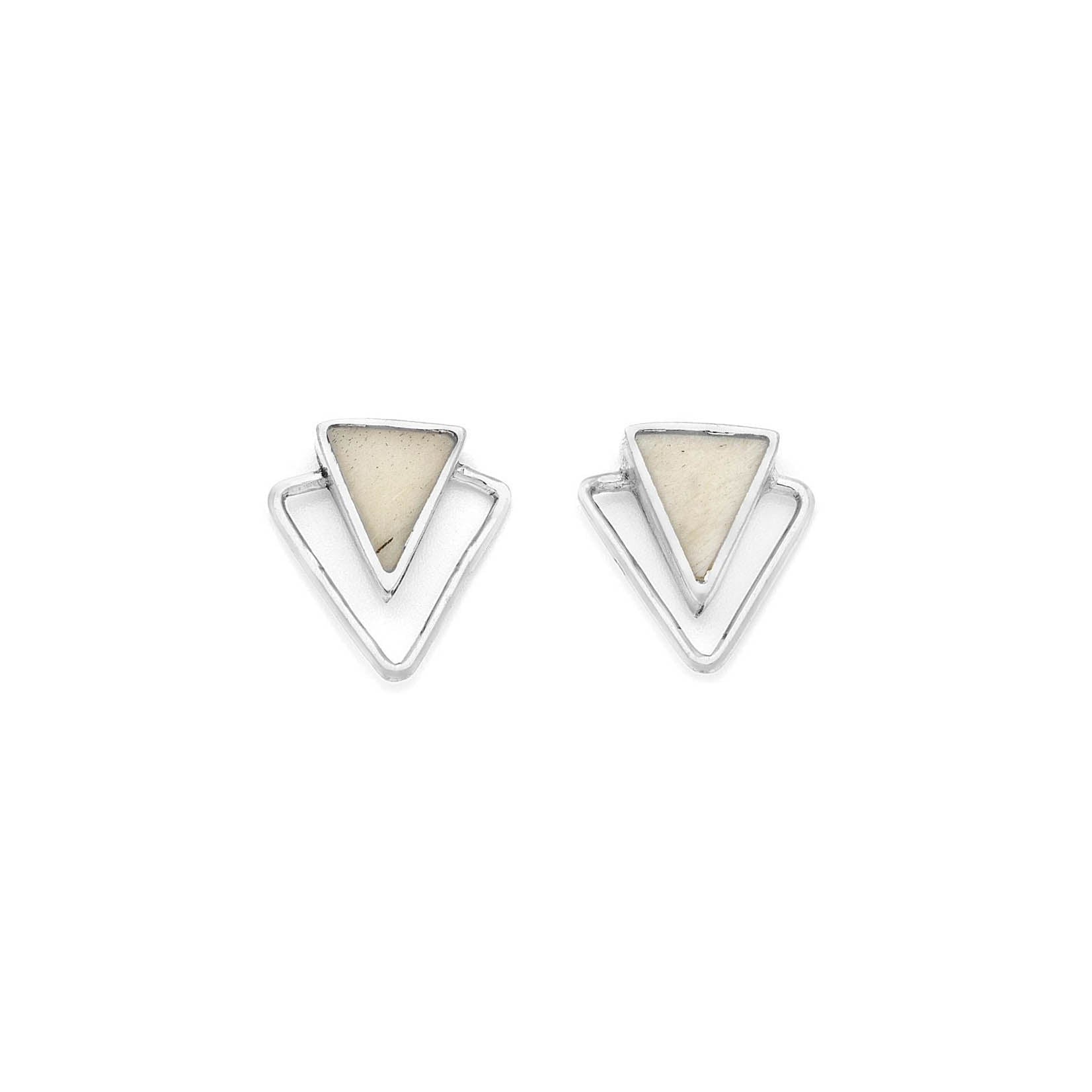 Triangle Horn Studs - Earring by Victorious Crafts | Obakki