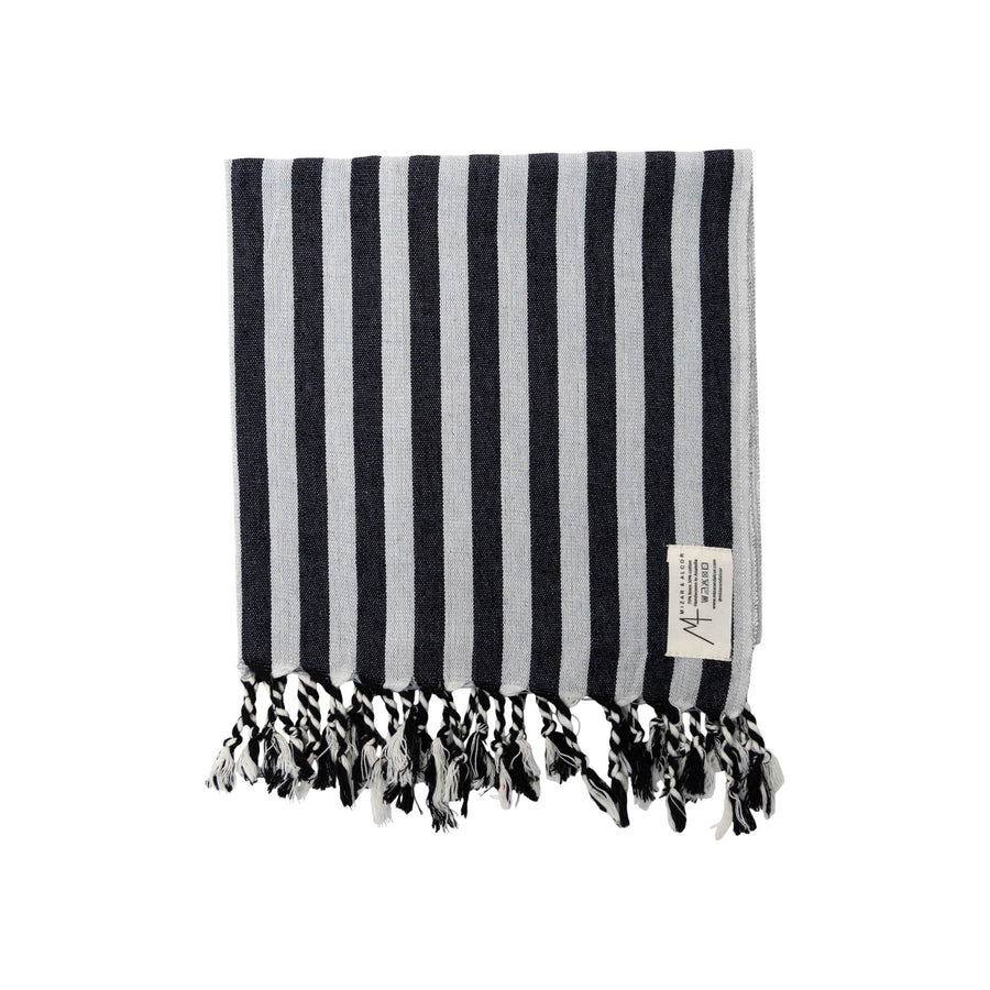 Turkish Hand Towel | Black Stripe_Mizar & Alcor_201-60-1265-171BLKSTRIPEHand / Hair | Obakki