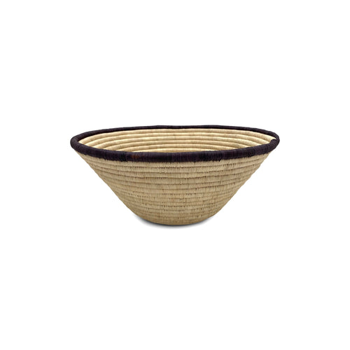 Wide Woven Bowl | Apex_Kasese_201-70-0484-157Natural/Burnt PurpleM | Obakki