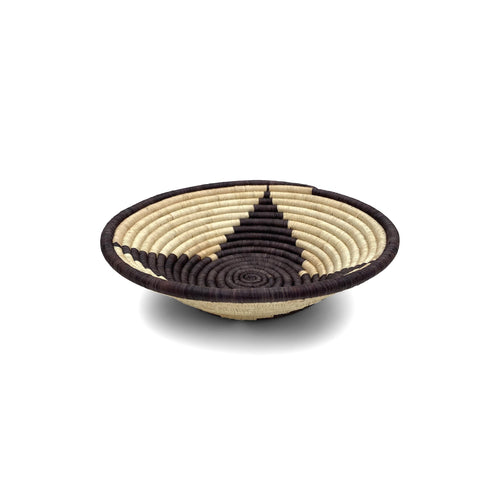 Wide Woven Bowl | Pointed Star_Kasese_201-70-0483-157Natural/Burnt PurpleM | Obakki