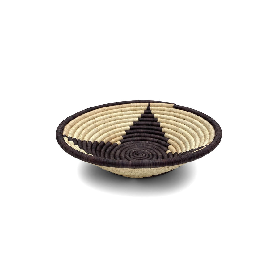 Wide Woven Bowl | Pointed Star_Kasese_201-70-0483-157Natural/Burnt PurpleM | Obakki