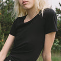 Women's Basic T-Shirt_Obakki_172-11-3622-381-Black-XSmall | Obakki