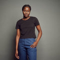 Women's Cropped T-Shirt_Obakki_201-11-0479-381-Black-S | Obakki