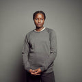 Women's Heathered Crew Sweatshirt_Obakki_201-13-0481.1-382-Heather Charcoal-S | Obakki