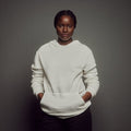Women's Super - Soft Heathered Hoodie_Obakki_201-13-0480.1-382-Heather Cream-S | Obakki