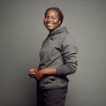 Women's Super - Soft Heathered Hoodie_Obakki_201-13-0480.1-382-Heather Charcoal-S | Obakki
