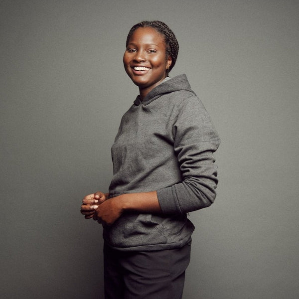 Women's Super - Soft Heathered Hoodie_Obakki_201-13-0480.1-382-Heather Charcoal-S | Obakki