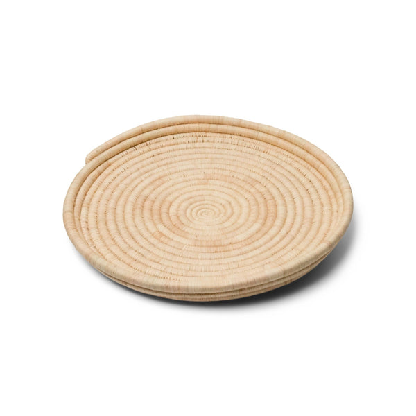Woven Basket Tray | Natural - Basket Tray by Kasese | Obakki